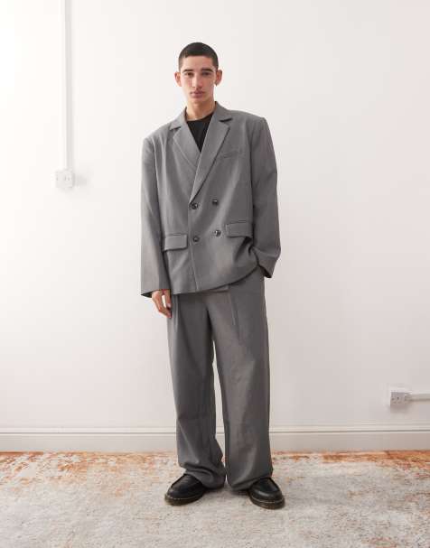 Reclaimed Vintage baggy co-ord in grey - view 1