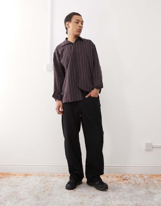 Reclaimed Vintage baggy cord jeans in black