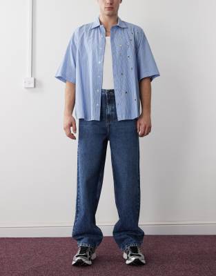 Reclaimed Vintage baggy dad jean in washed blue