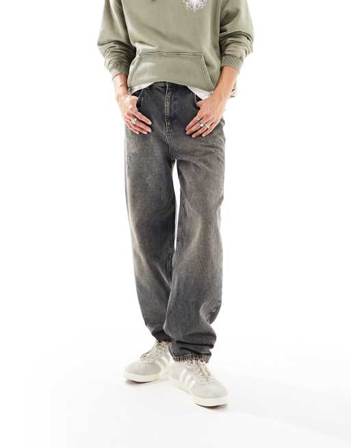 Reclaimed Vintage baggy dad jeans in mid blue wash ASOS