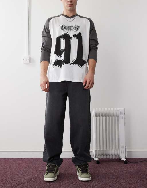Reclaimed Vintage baggy dad jeans in washed black