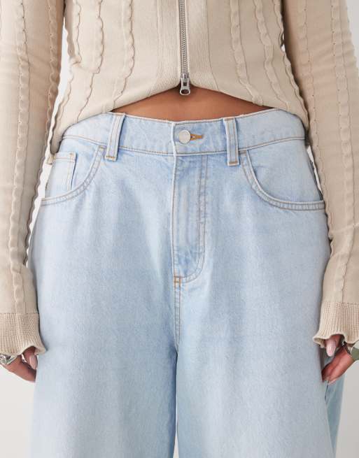 Reclaimed Vintage - Baggy denimjeans med brede ben i lyseblå vask, 4 af 5