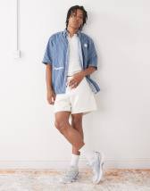 ASOS DESIGN long length carpenter jorts in black