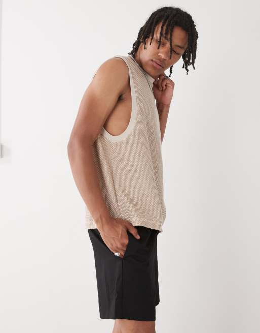 Reclaimed Vintage baggy fit shorter length pull on chino shorts in black
