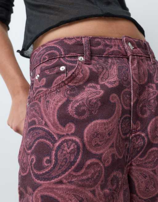 Reclaimed Vintage baggy jean in paisley print, 4 of 5
