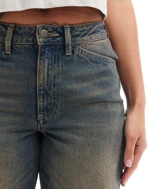 Reclaimed Vintage – Baggy jeans i 00-talsstil med vida ben och blå tvätt |  ASOS