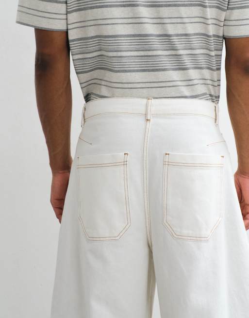 Reclaimed Vintage Baggy-Jeans im Westernstil in Ecru, 5 von 5