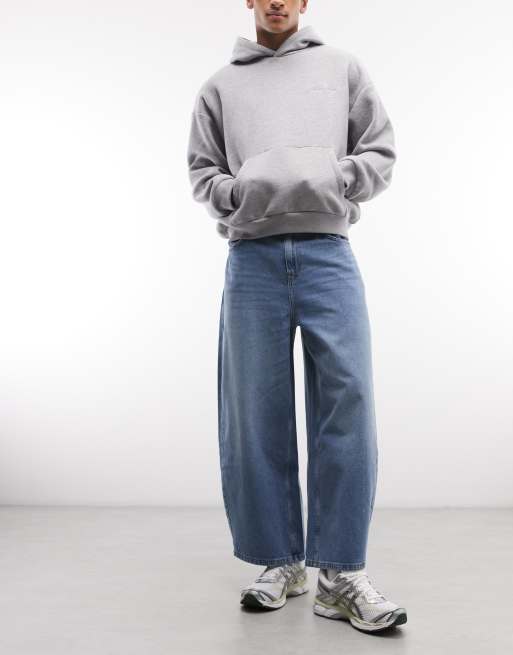 Reclaimed Vintage - Baggy jeans in blauw met wassing, 1 van 5