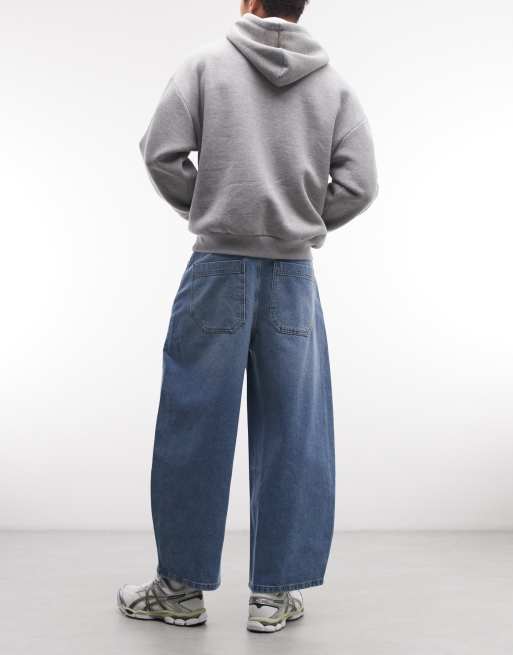Reclaimed Vintage baggy jeans in blue wash, 3 of 5