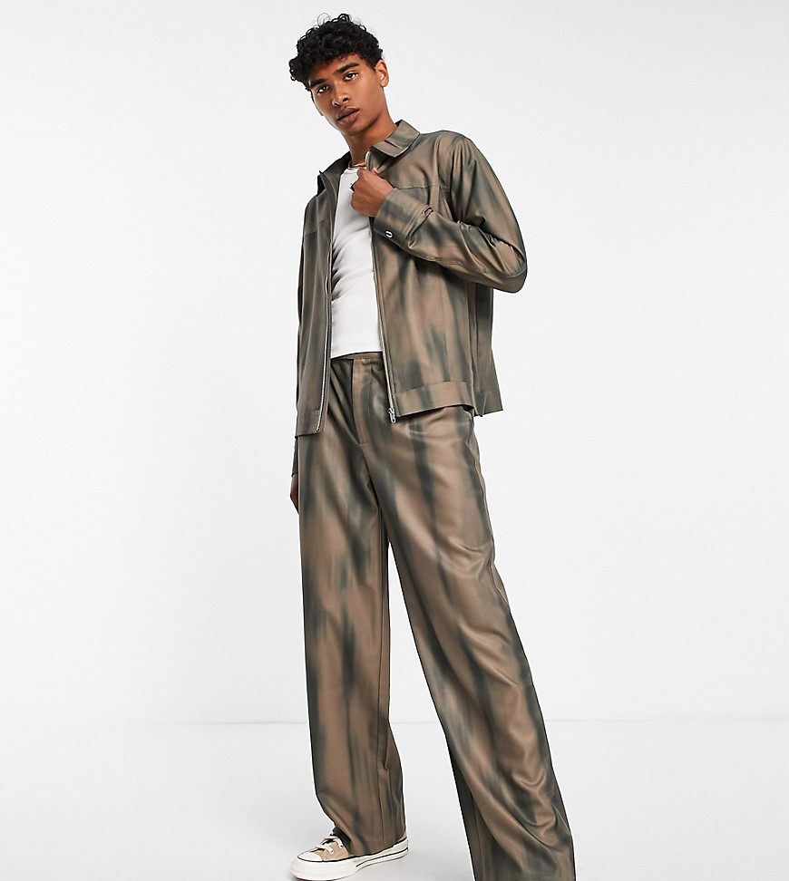 Reclaimed Vintage baggy pants in blur print-Multi