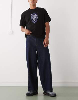 Reclaimed Vintage Baggy Wide Leg Denim Jeans In Blue