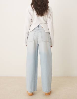 Reclaimed Vintage Baggy Wide Leg Denim Jeans In Blue