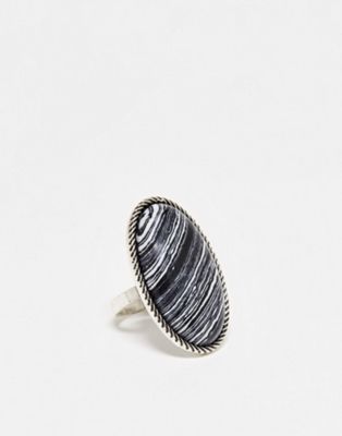 Reclaimed Vintage faux striped agate ring - ASOS Price Checker