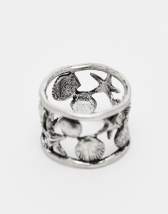 Bague Vintage En Argent Massif 925 Avec Coquillage - Taille 53, Occasion, Anneau Argenté