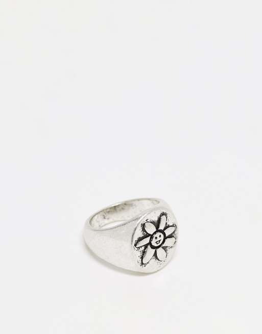 Reclaimed Vintage - Bague unisexe motif smiley soleil