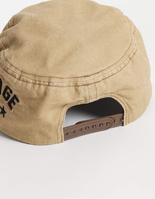 Reclaimed Vintage baker boy-kasket i beige, 3 af 3