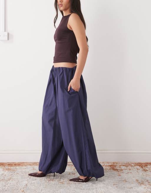 Reclaimed Vintage balloon pants in brown and blue plaid, 2 of 5