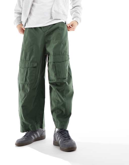 Reclaimed Vintage balloon pants in khaki | ASOS