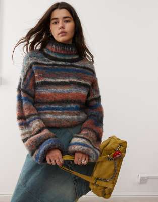 Reclaimed Vintage Balloon Sleeve Turtleneck Sweater
