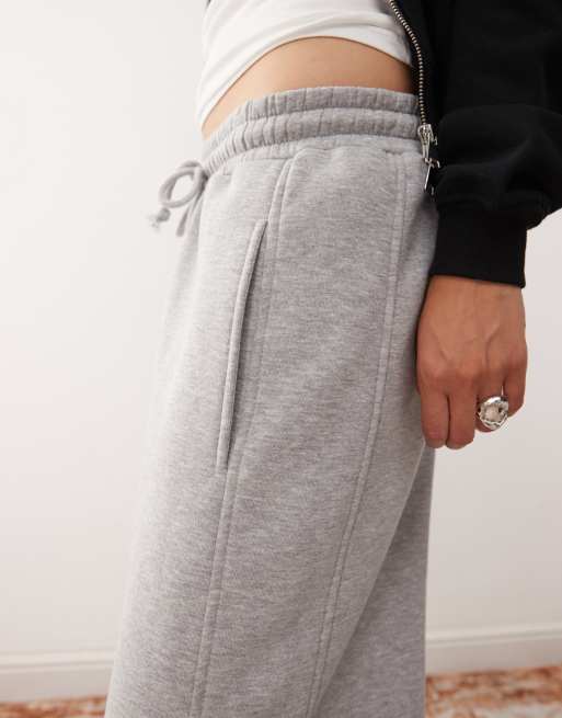 Reclaimed Vintage barrel leg brushback jogger in grey marl, 3 of 5