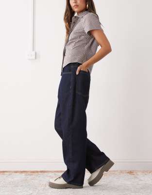 Reclaimed Vintage Barrel Leg Denim Jean In Blue