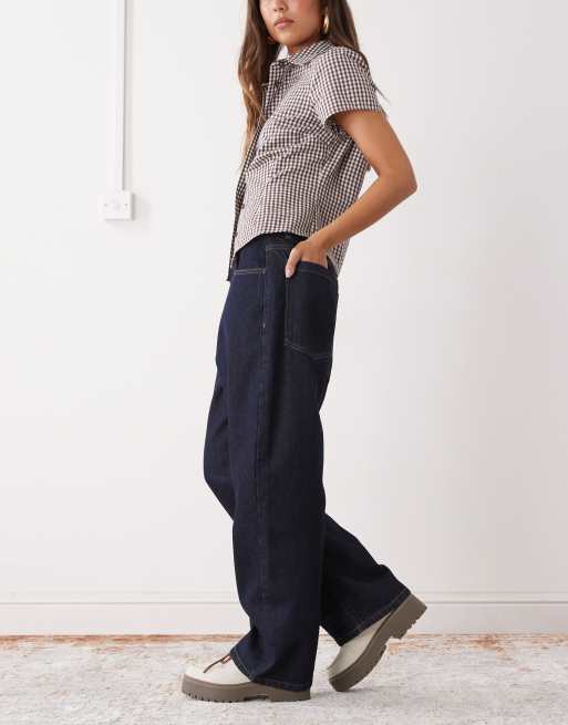 Reclaimed Vintage barrel leg denim jean in indigo, 2 of 5
