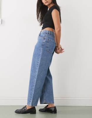 Reclaimed Vintage Barrel Leg Denim Jeans In Blue