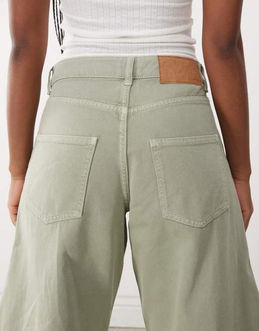Reclaimed Vintage – Barrel-Leg-Jeans in Pistaziengrün, 4 von 5