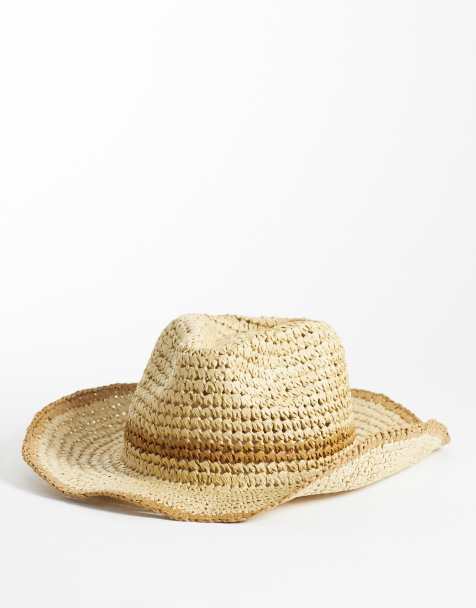 Reclaimed Vintage – Beige och brun cowboyhatt i unisex-modell - view 1