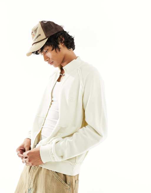 Reclaimed Vintage - Beige træningssweatshirt med slidt finish 