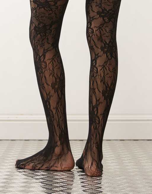 Reclaimed Vintage black lace tights