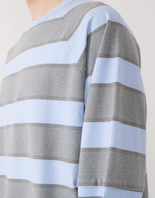 Reclaimed Vintage - Blåstribet T-shirt i to lag, 5 af 5