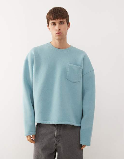 Reclaimed Vintage – Blekblå, kraftig sweatshirt, 2 av 5