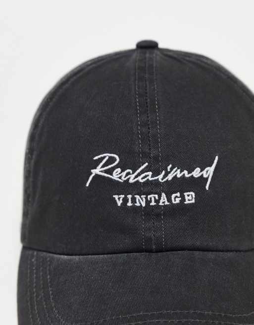 Reclaimed Vintage – Bleksvart keps i unisex-modell med logga, 2 av 4