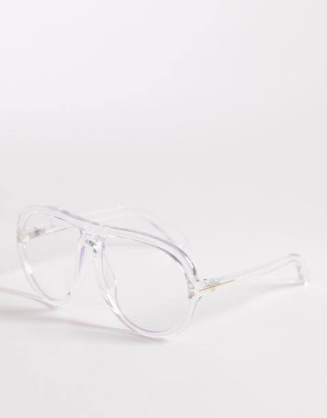 Reclaimed Vintage - Blue light-briller med aviator-design og gennemsigtigt stel - view 1