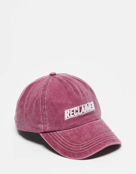 Reclaimed Vintage – Bordowa czapka z daszkiem, logo i efektem sprania, unisex - view 1