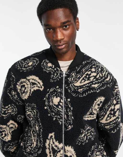 Jacquard bomber jacket discount