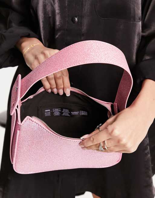 Reclaimed Vintage Borsa da spalla anni 90 rosa glitterato ASOS