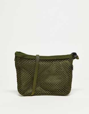 Reclaimed Vintage unisex mini padded side bag in khaki - ASOS Price Checker
