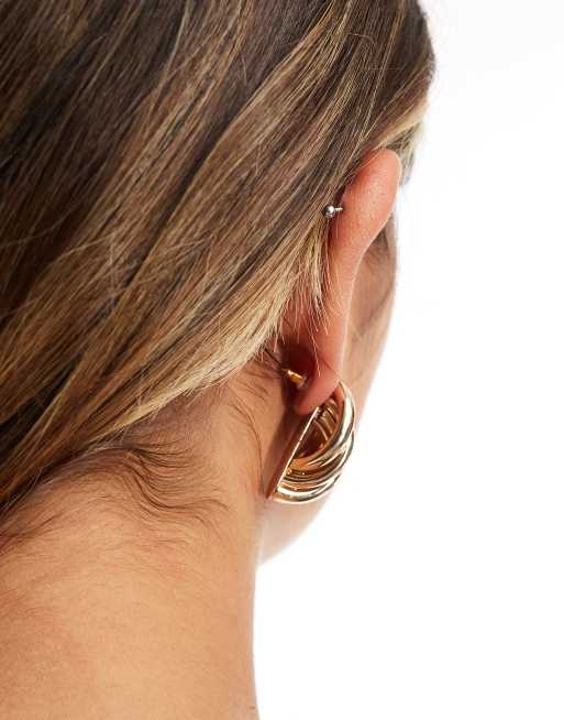 Reclaimed Vintage - Boucles d'oreilles chunky - Doré, 2 de 4