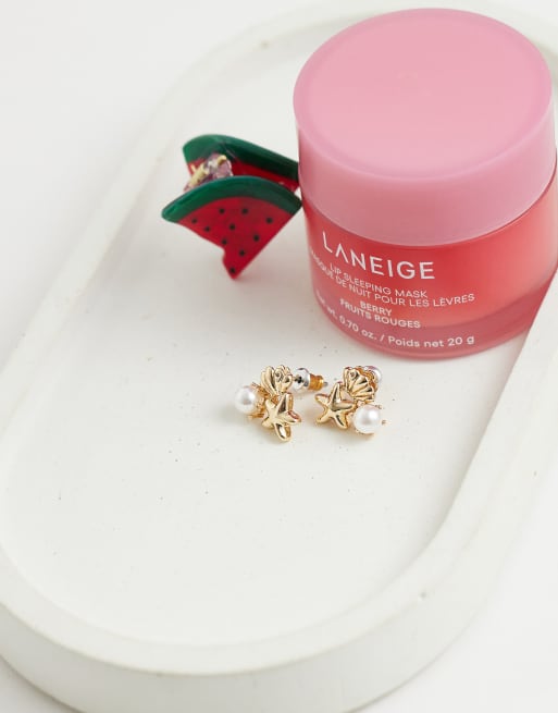 Reclaimed Vintage - Boucles d'oreilles coquillage et perle, 2 de 4
