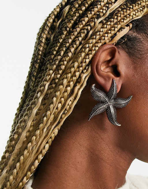 Reclaimed Vintage - Boucles d'oreilles étoile de mer - Doré patiné