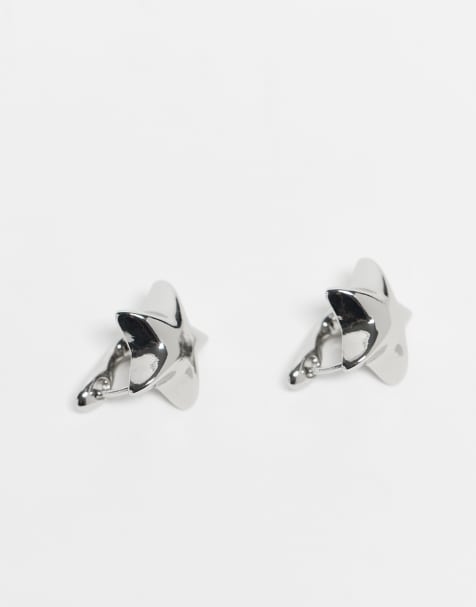 Reclaimed Vintage - Boucles d'oreilles étoile unisexes - Argenté - view 1