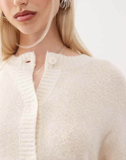 Reclaimed Vintage boxy cardigan in cream