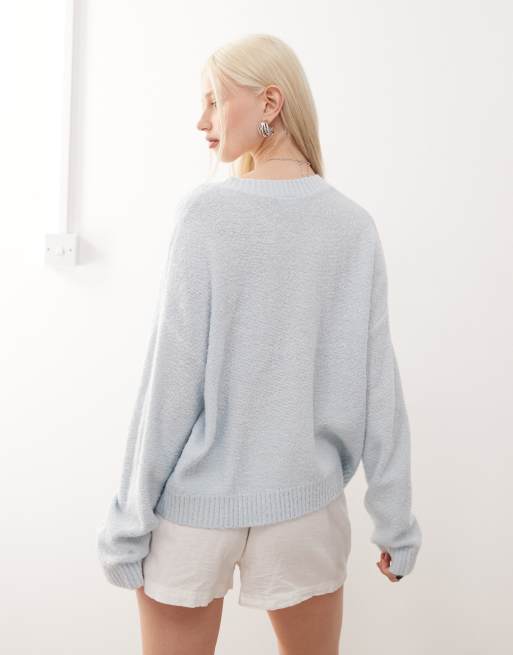 Reclaimed Vintage boxy cardigan in powder blue