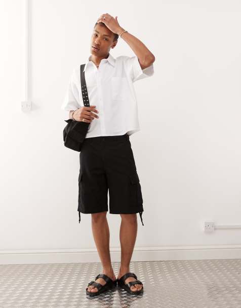 Reclaimed Vintage boxy poplin shirt in white - view 1