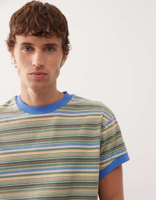 PARTIMENTOのVintage Border Stripe Ringer Tee MUSINSA公式 | PARTIMENTO Vintage Border Stripe Ringer Tee Green