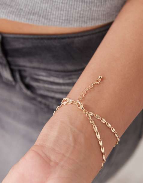 4 Bracciali Grossi Dorati Impilabili Per Donna - Gioielli Alla Moda, Antiossidanti, Colore Oro E Argento, Regalo Halloween - 2