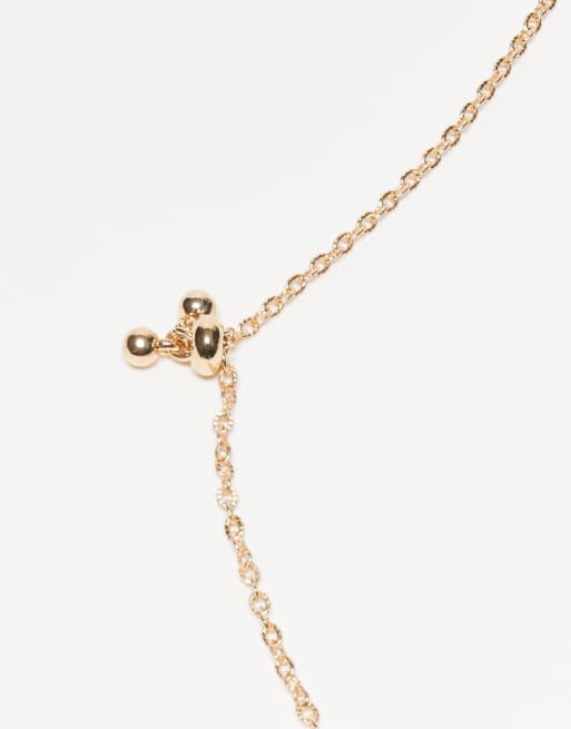Reclaimed Vintage - Bracciale unisex dorato con croce, 3 di 3