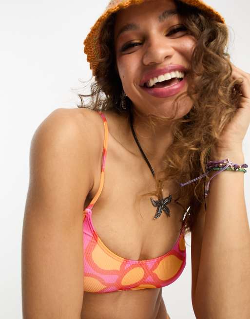 Ribbed bralette bikini top top